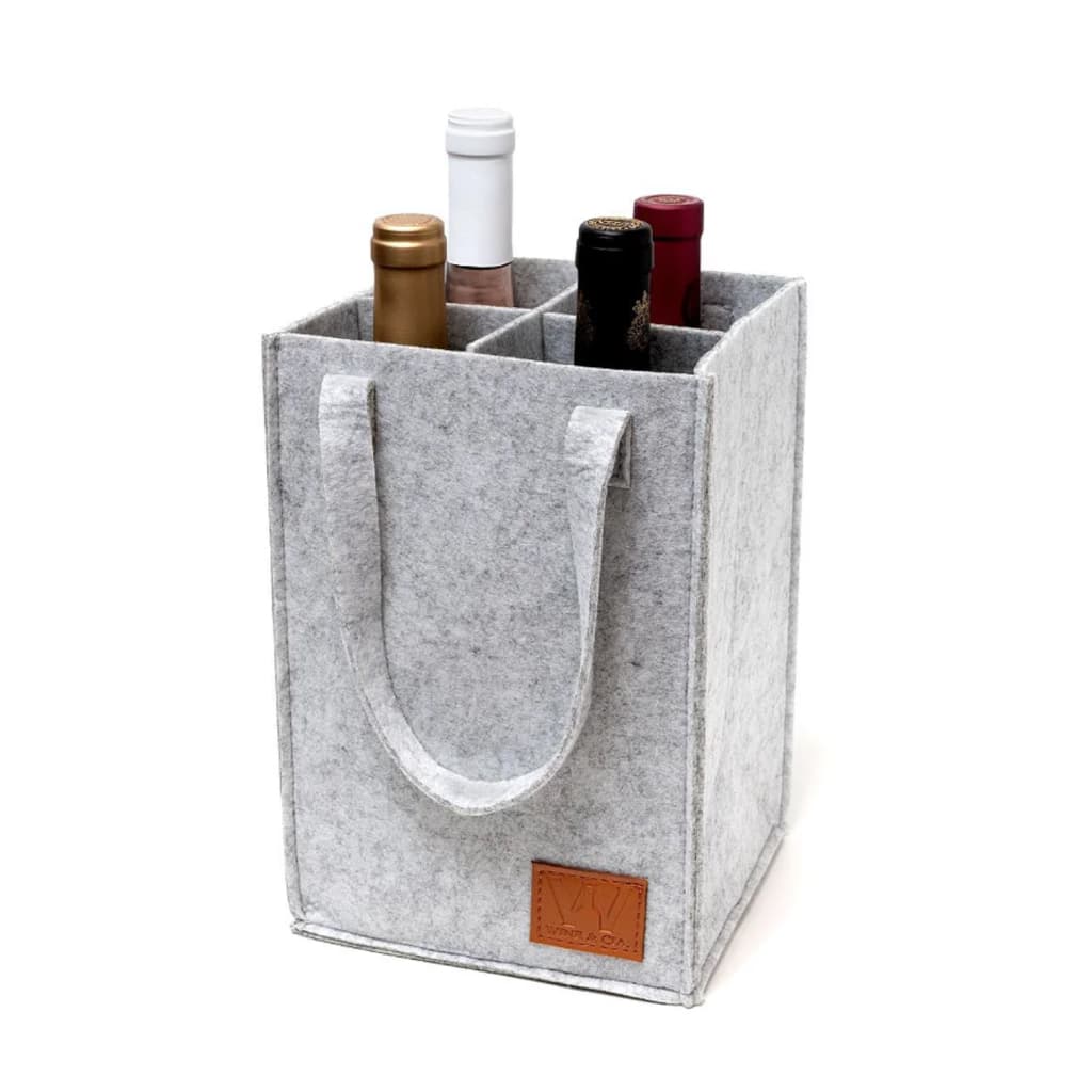 Bolsa para vinho - 4 Garrafas / Cinza