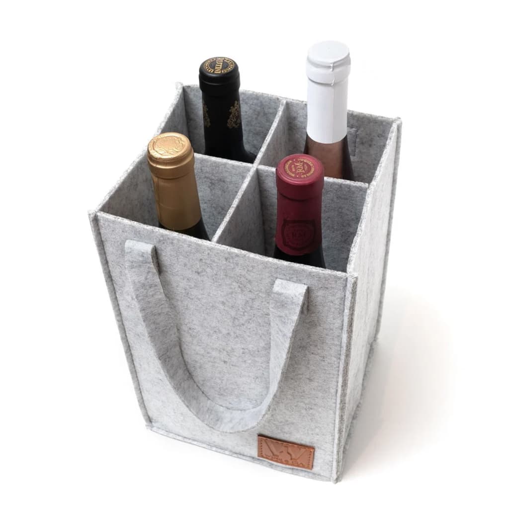 Bolsa para vinho - 4 Garrafas / Cinza