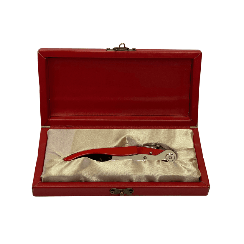 Saca Rolhas Pulltex ClickCut - Vermelho - com Caixa Exclusiva Luxo