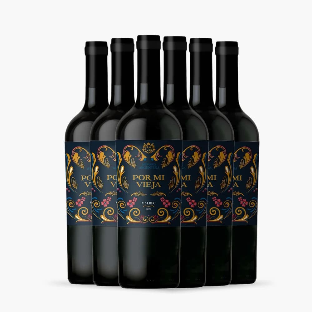 Kit 6x Por Mi Vieja Malbec