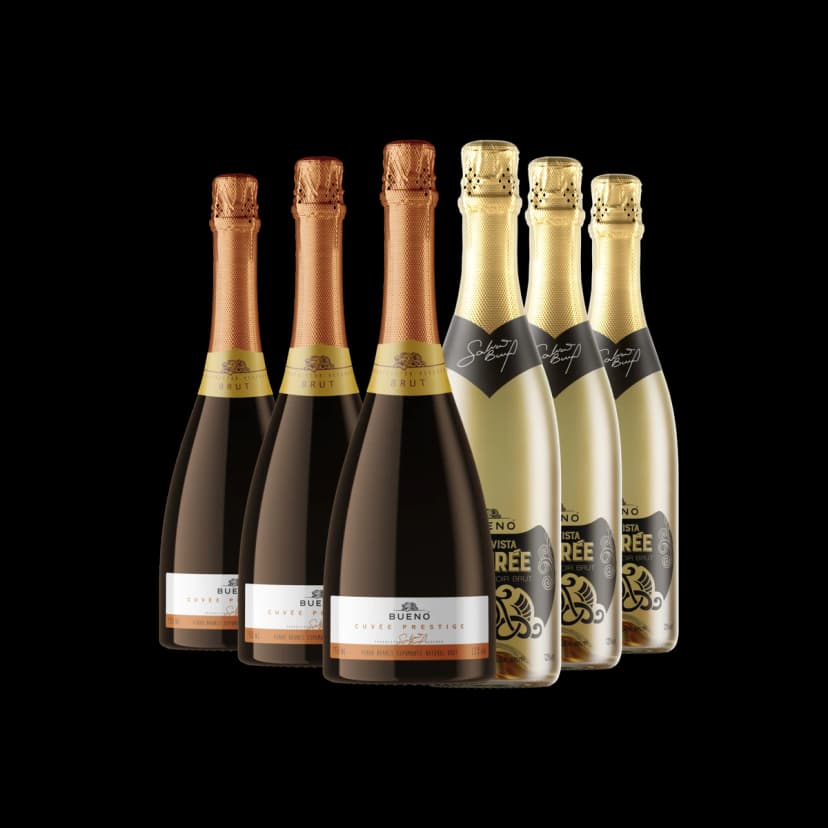 Kit 3x Espumante Cuvée Prestige e 3x Espumante Desirée Blanc de Noir Brut