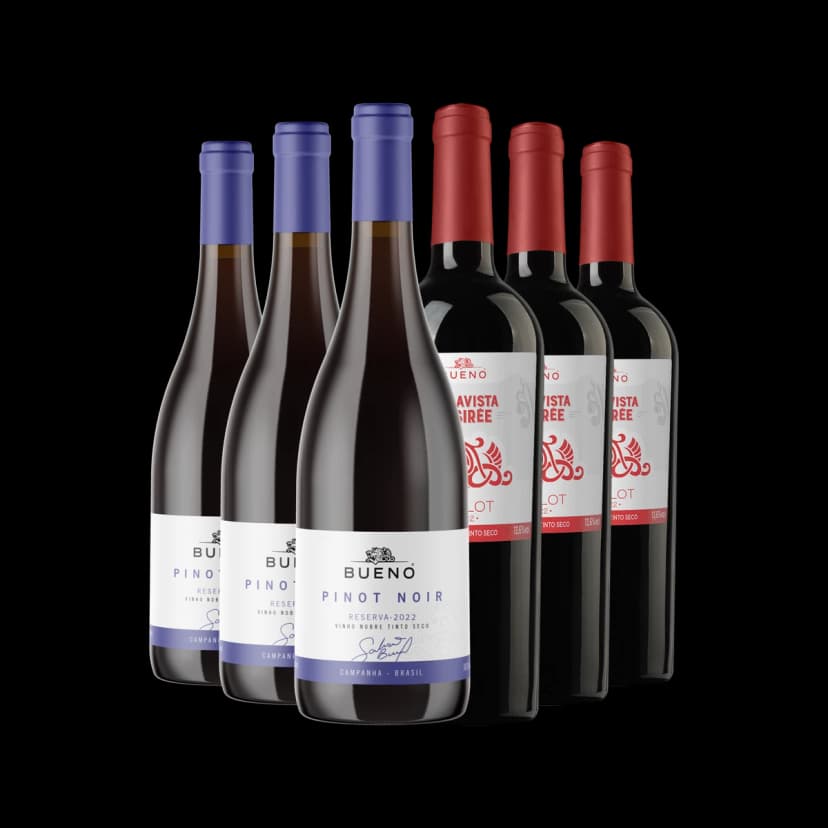 Kit 3x Pinot Noir Reserva 3x Desirée Merlot