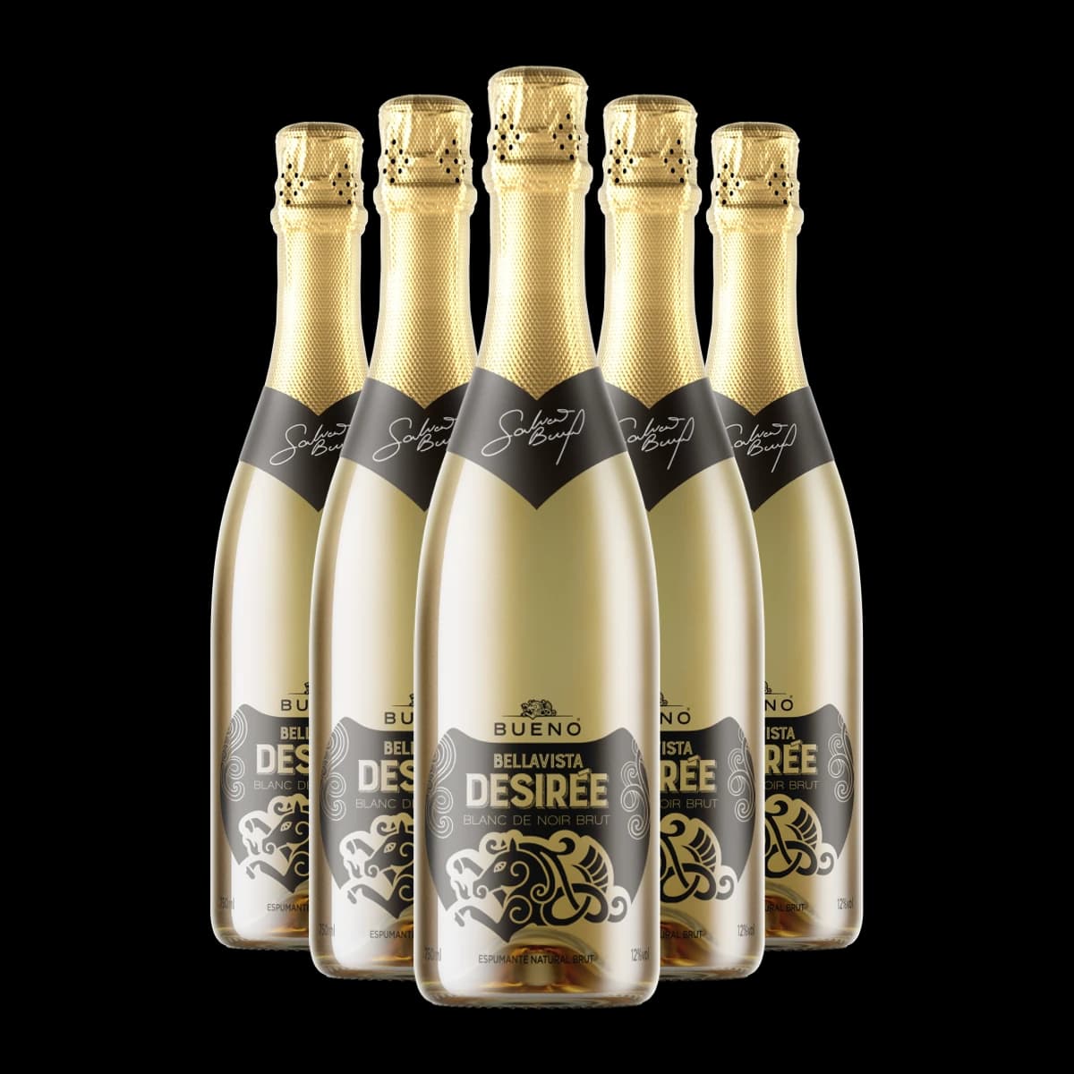 Kit 5x Espumante Desirée Blanc de Noir Brut