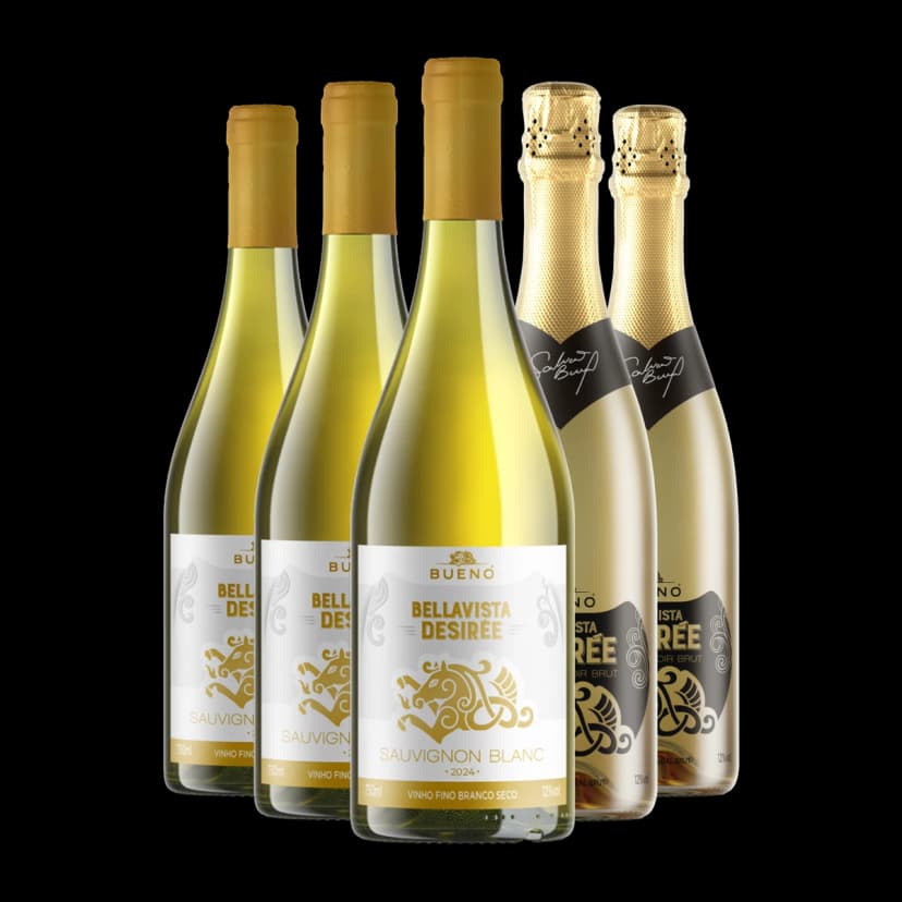 Kit 3x Desirée Sauvignon Blanc e 2x Espumante Desirée Blanc