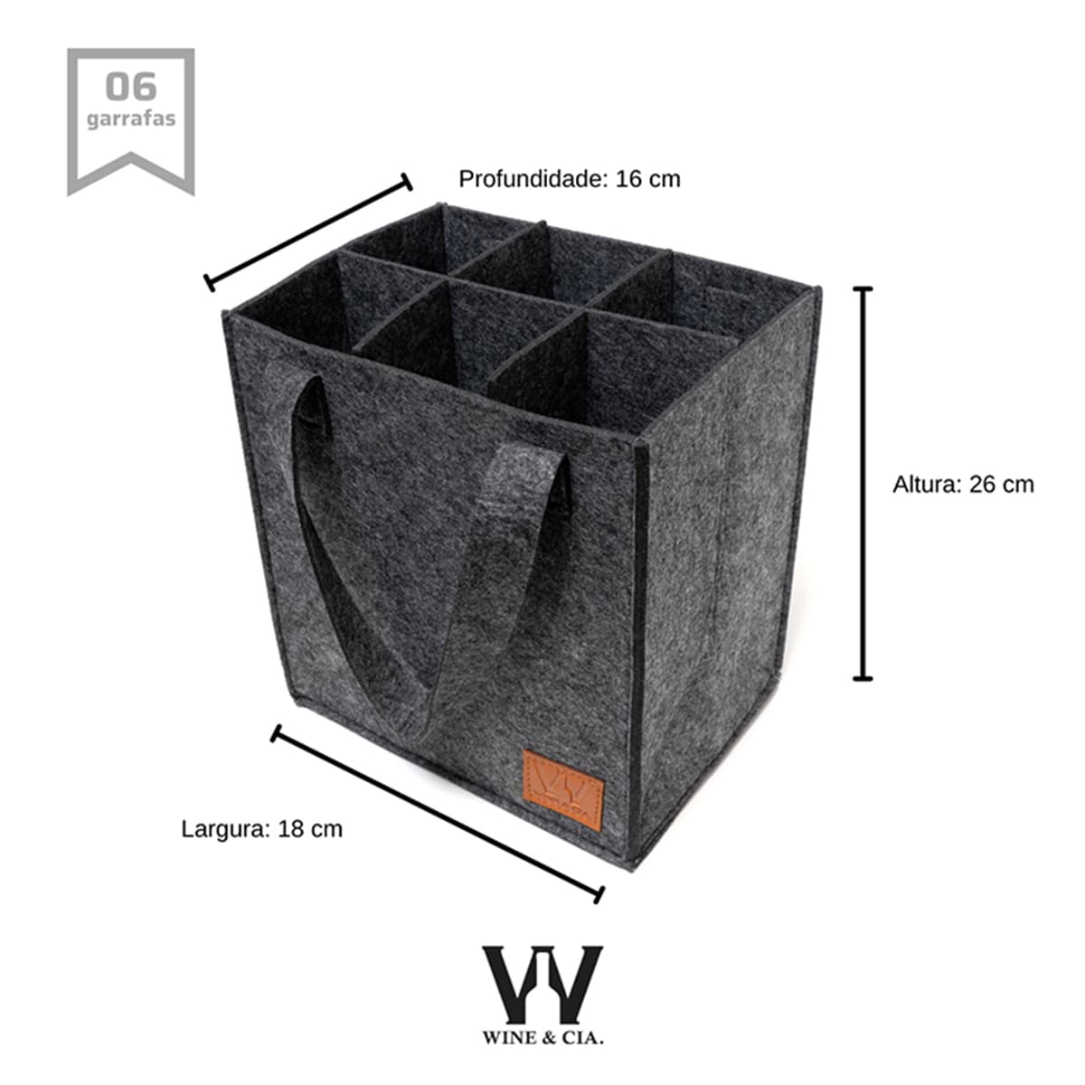 Sacola Para 6 Garrafas De Vinho Bolsa Wine Bag Mala Protetor