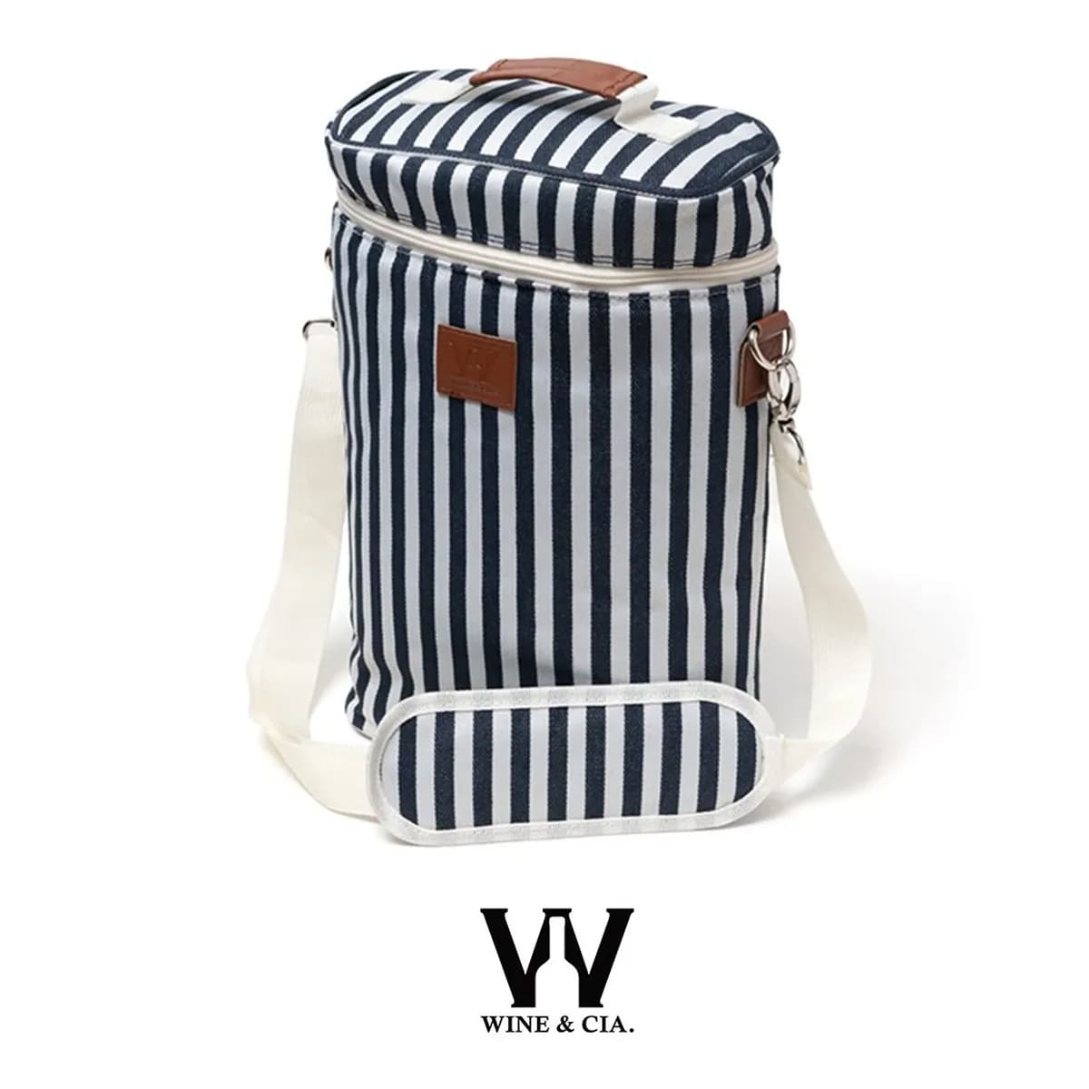 Wine Bag para 2 garrafas de vinho térmica listrada