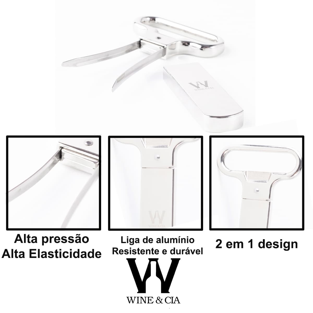 Saca rolhas antiga 2 lâminas / pinça