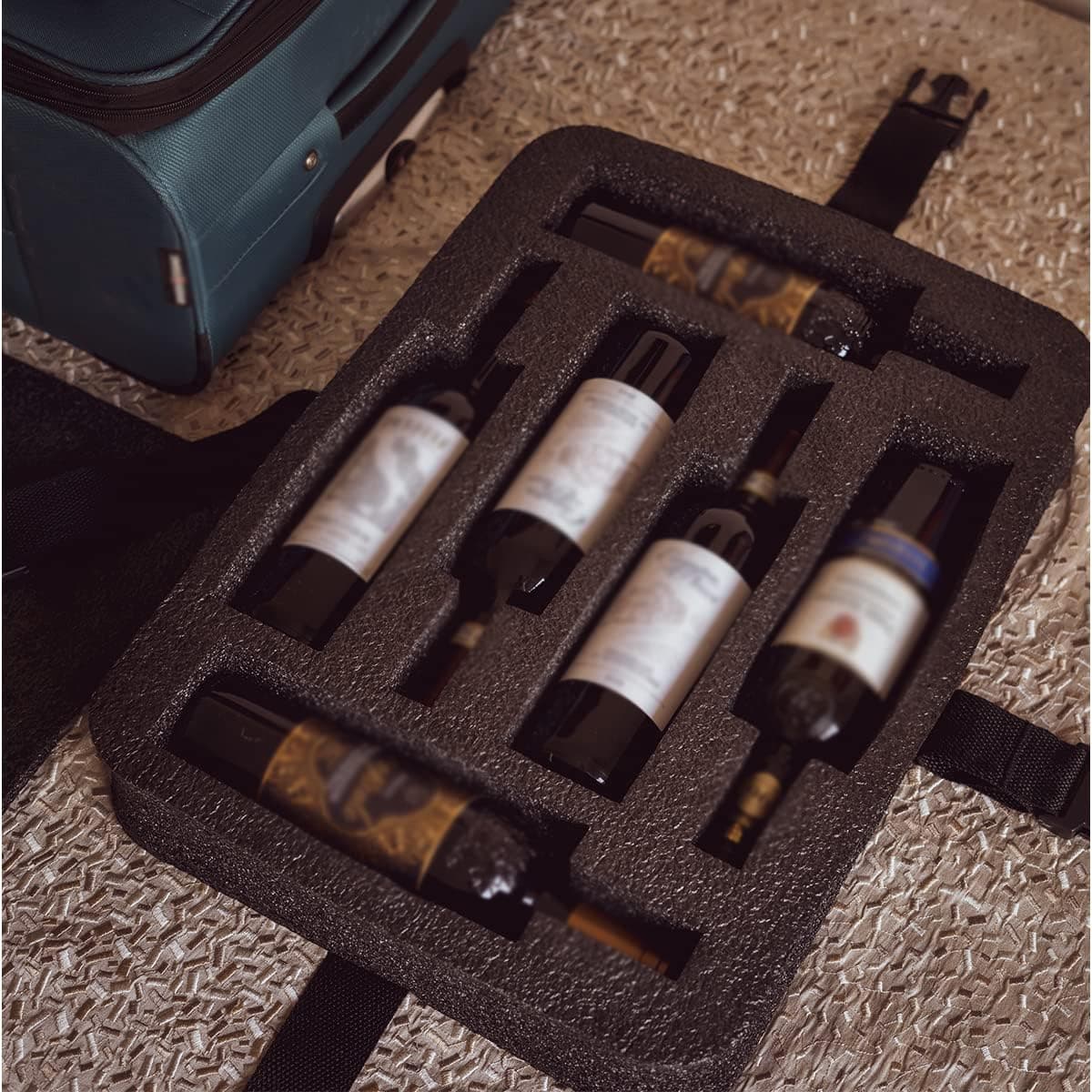 Kit de espuma protetora para 12 garrafas de vinhos
