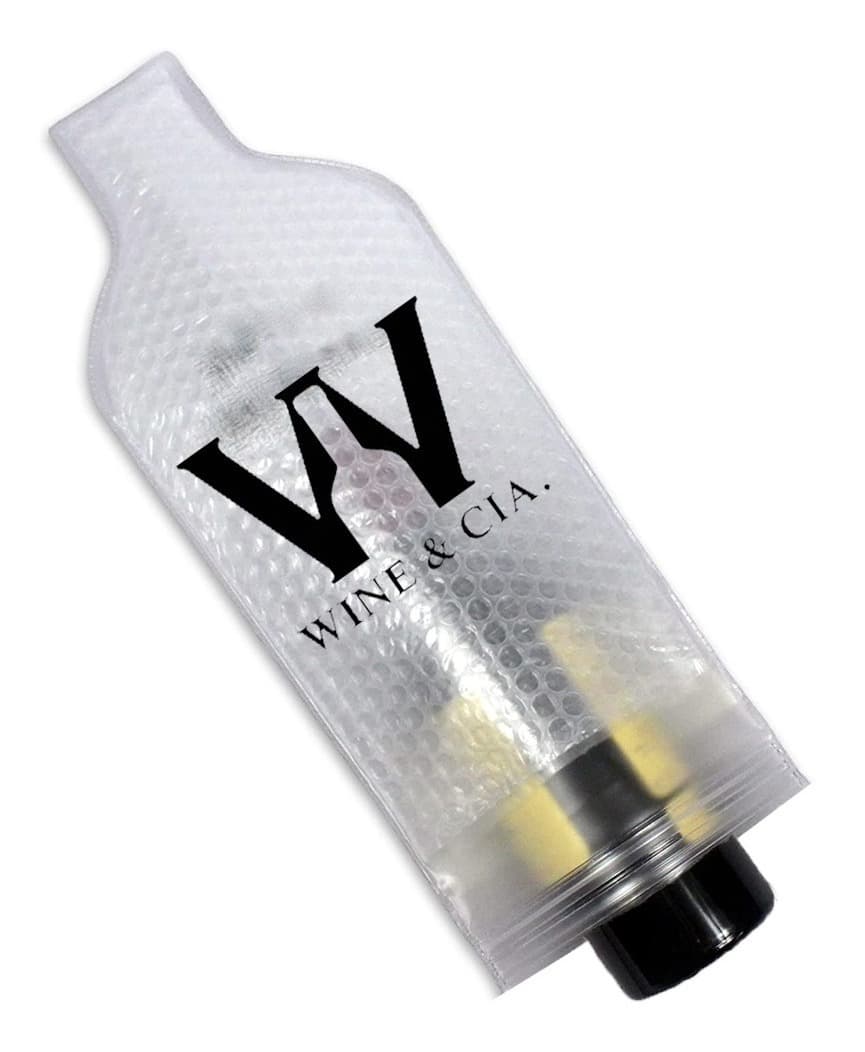 Protetor de garrafa de vinho em plástico bolha - Wine Skin - 12 unidades