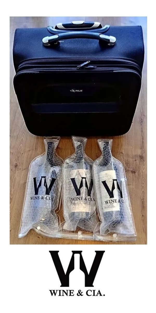 Protetor de garrafa de vinho em plástico bolha - Wine Skin - 12 unidades