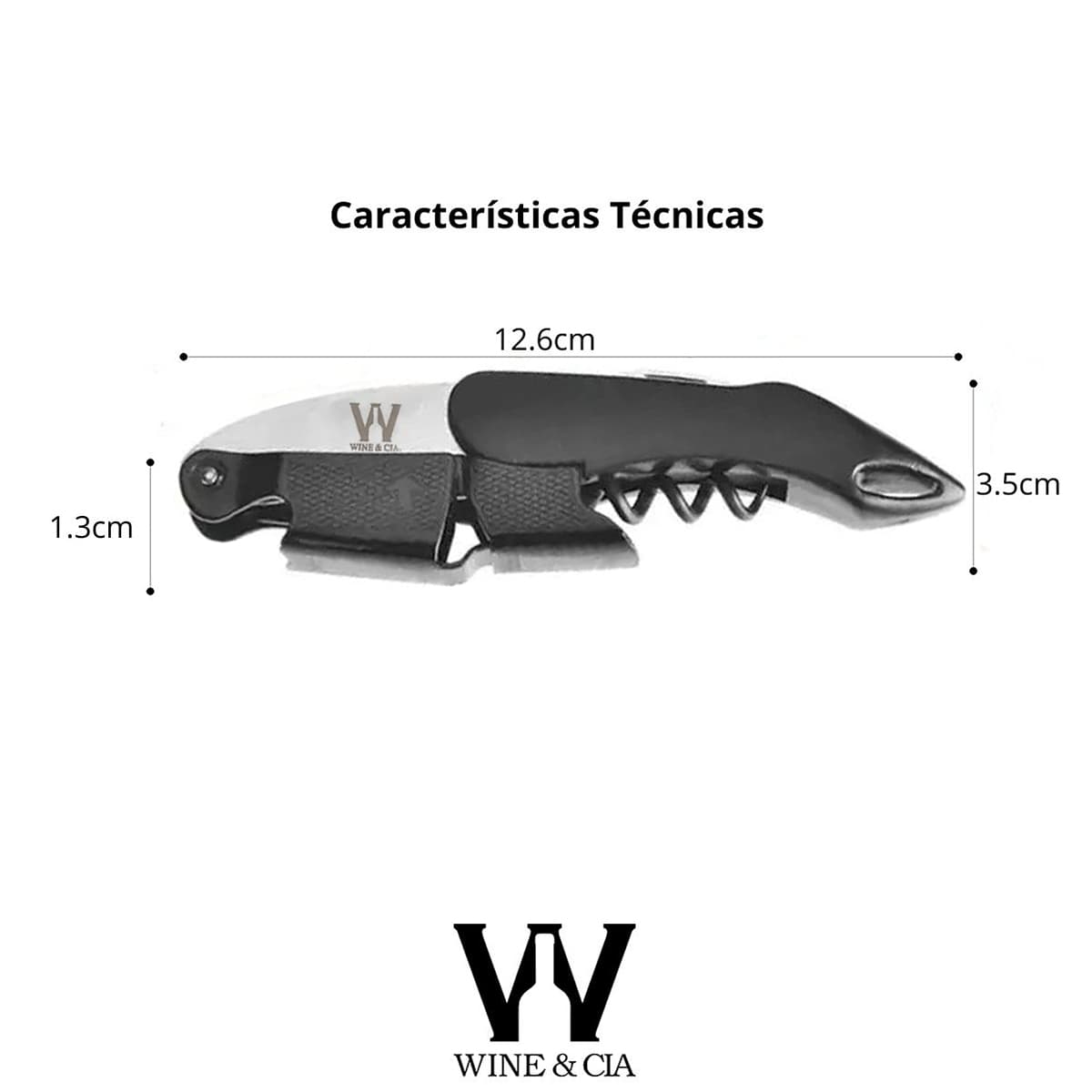 Abridor Saca Rolhas Para Vinho Premium Sommelier Wine & Cia