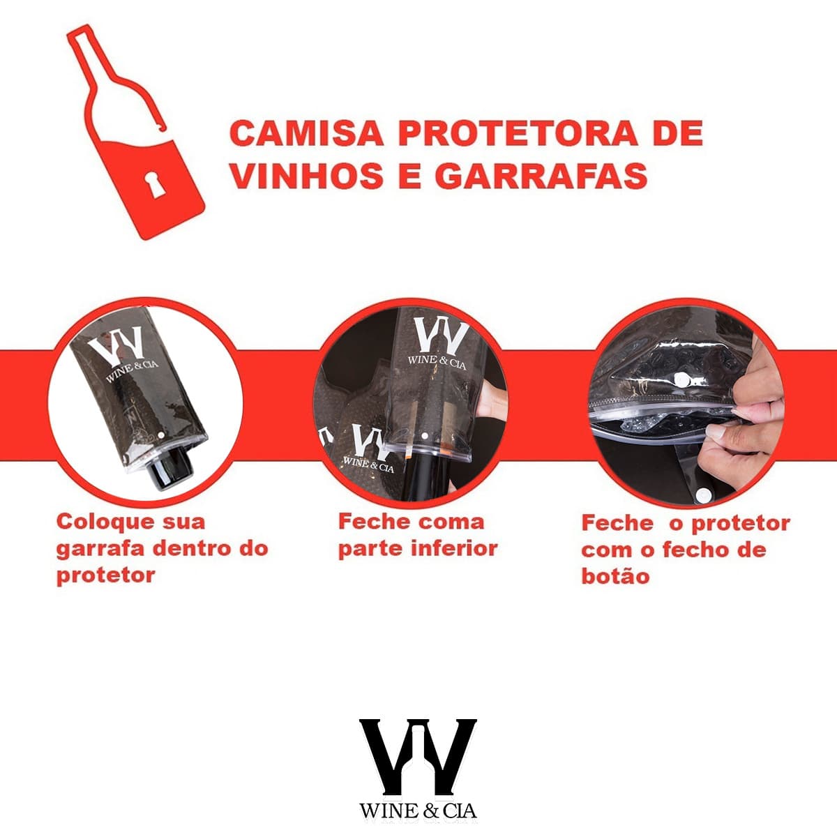 Kit 10 Wine Skins Fume Para Transporte de Garrafas de Vinho Em Segurança