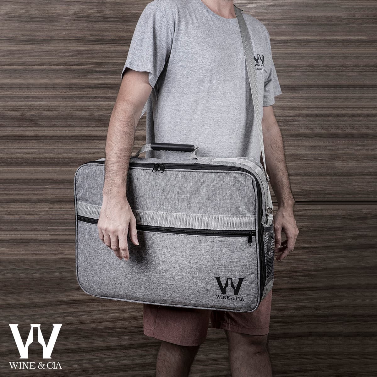 Bolsa Mala Para Transportar Garrafas De Vinho Em Viagem Com Espuma De Proteção