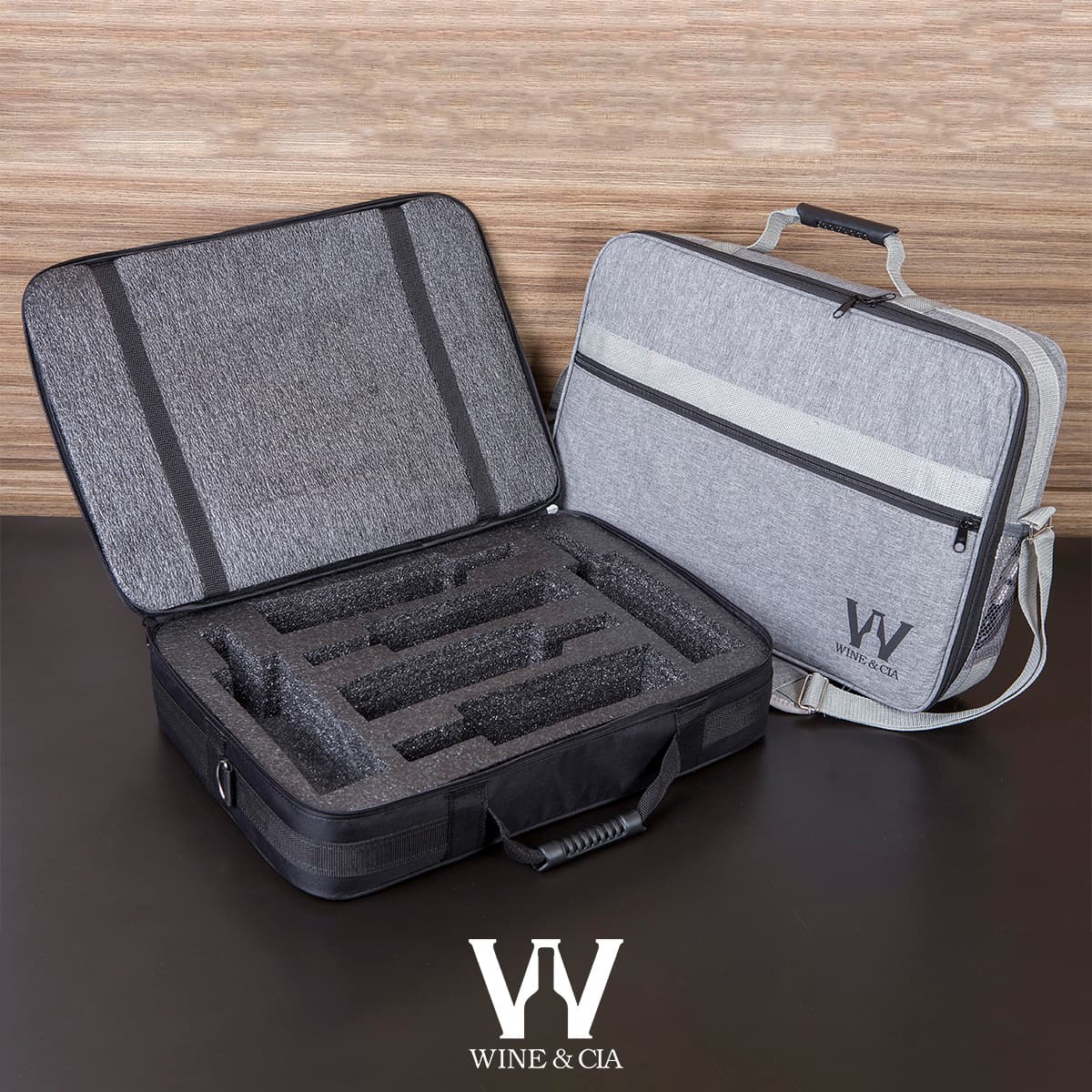 Bolsa Mala Para Transportar Garrafas De Vinho Em Viagem Com Espuma De Proteção