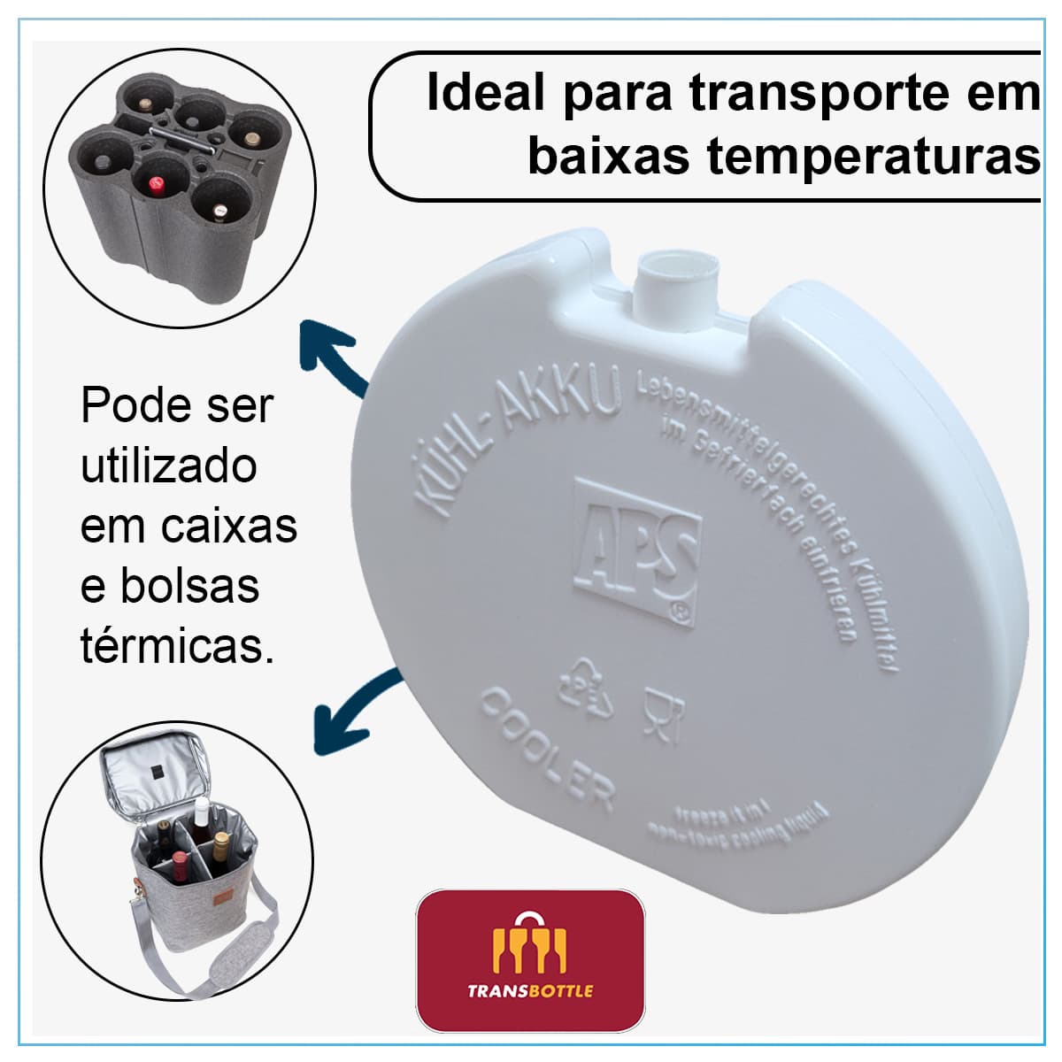 Gelo Artificial Reutilizável Para Refrigerar Garrafas Cooler