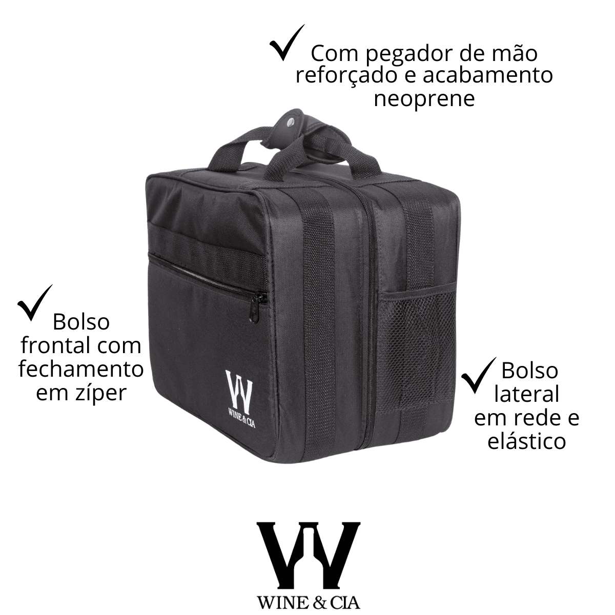 Mala EZ Trip - Bolsa Pequena Com Espuma Protetora De Garrafas e Taças