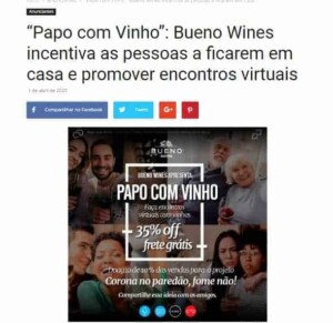 BUENO WINES LANÇA CAMPANHA NACIONAL PAPO COM VINHO